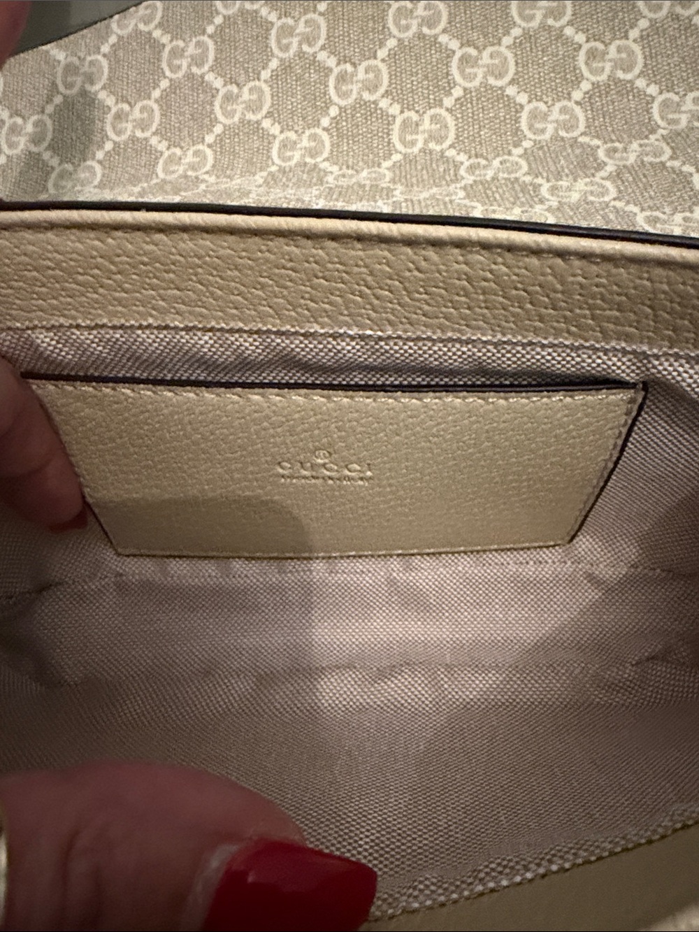 Gucci ophidia pochette in beige and oatmeal supreme - Picture 7 of 11